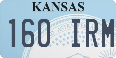 KS license plate 160IRM