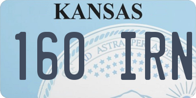 KS license plate 160IRN