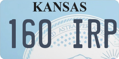 KS license plate 160IRP