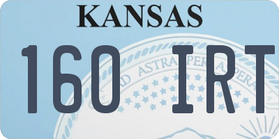 KS license plate 160IRT