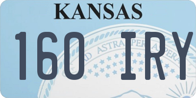 KS license plate 160IRY