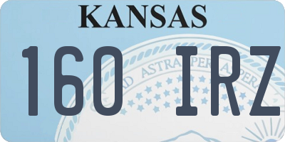 KS license plate 160IRZ