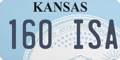 KS license plate 160ISA