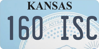 KS license plate 160ISC