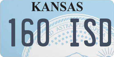 KS license plate 160ISD