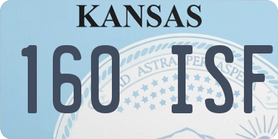 KS license plate 160ISF