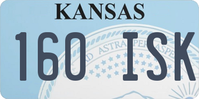 KS license plate 160ISK