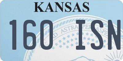 KS license plate 160ISN