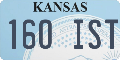 KS license plate 160IST