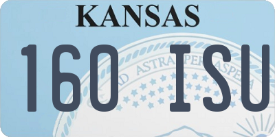 KS license plate 160ISU