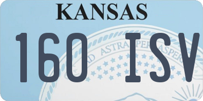 KS license plate 160ISV