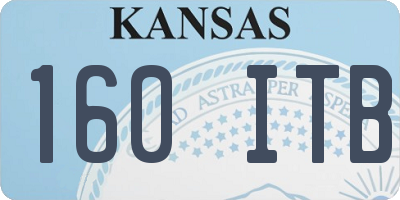KS license plate 160ITB