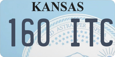KS license plate 160ITC