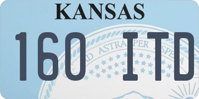 KS license plate 160ITD