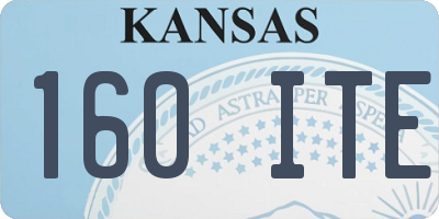 KS license plate 160ITE