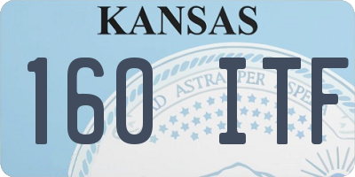 KS license plate 160ITF