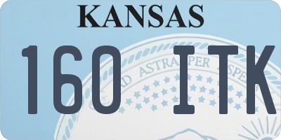 KS license plate 160ITK