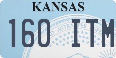 KS license plate 160ITM