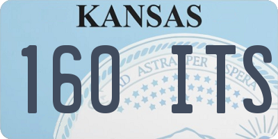 KS license plate 160ITS