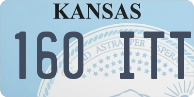KS license plate 160ITT