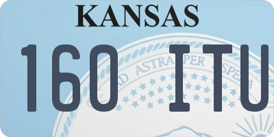 KS license plate 160ITU