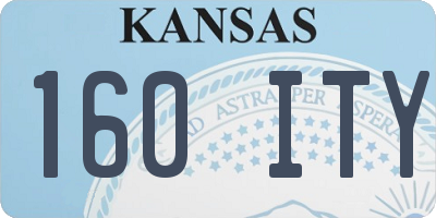 KS license plate 160ITY