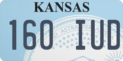 KS license plate 160IUD