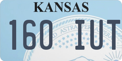 KS license plate 160IUT