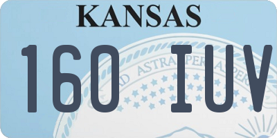 KS license plate 160IUV