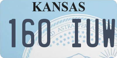 KS license plate 160IUW