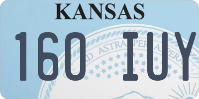 KS license plate 160IUY