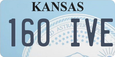 KS license plate 160IVE