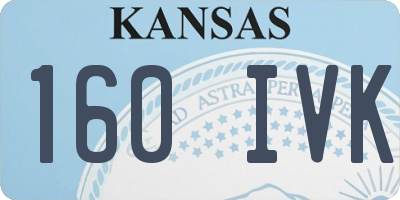 KS license plate 160IVK