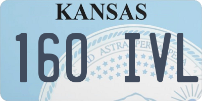 KS license plate 160IVL
