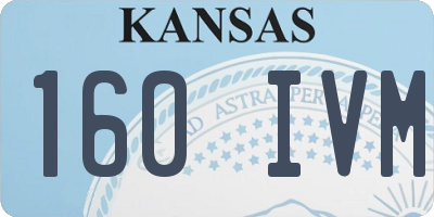 KS license plate 160IVM