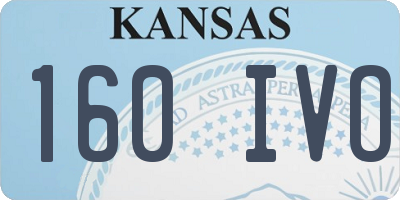 KS license plate 160IVO