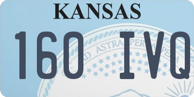 KS license plate 160IVQ