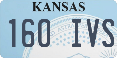 KS license plate 160IVS