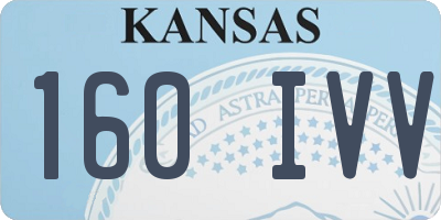 KS license plate 160IVV