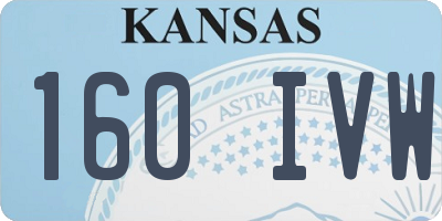 KS license plate 160IVW