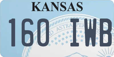 KS license plate 160IWB