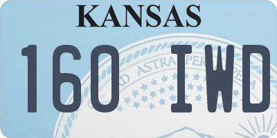 KS license plate 160IWD
