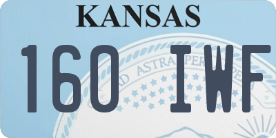 KS license plate 160IWF