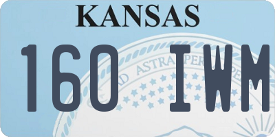 KS license plate 160IWM