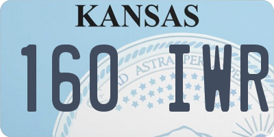 KS license plate 160IWR