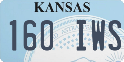 KS license plate 160IWS