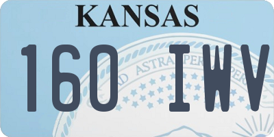 KS license plate 160IWV