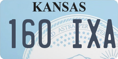 KS license plate 160IXA