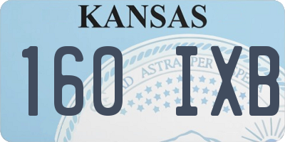 KS license plate 160IXB