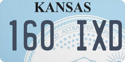 KS license plate 160IXD
